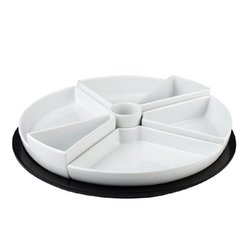 Square plateau tournant ap ritif porcelaine silea  1 