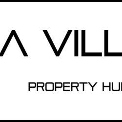 Square la villa logo blanco grande  con marco