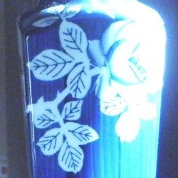 Square vases   motifs fleurs