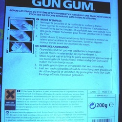 Square p te pour obturation p t d  chappement gun gum 2
